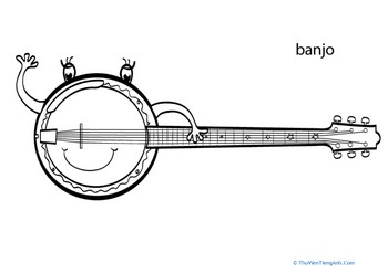 Banjo Coloring Page