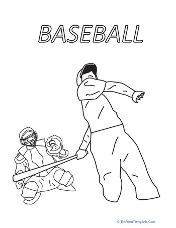 Baseball Coloring Sheet