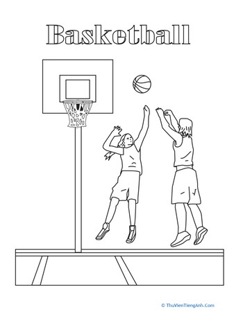 Basketball Coloring Sheet