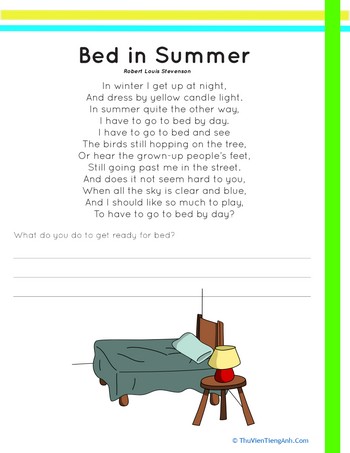 Bed in Summer Rhyme