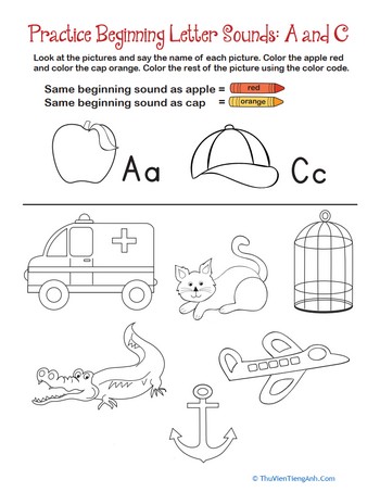 Beginning Sounds: A and C
