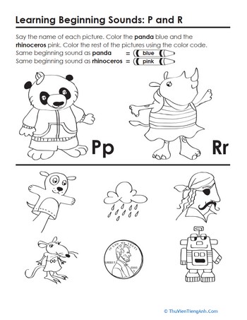 Beginning Sounds: P and R