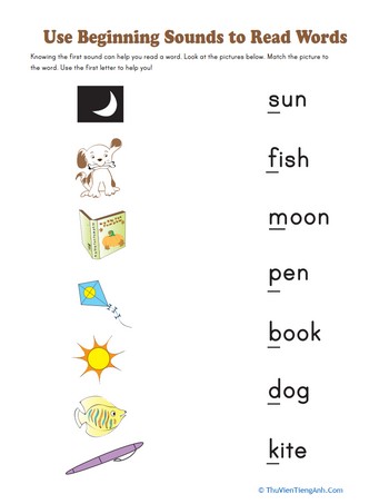 Beginning Sounds Pictures