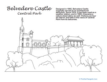 Belvedere Castle Coloring Page