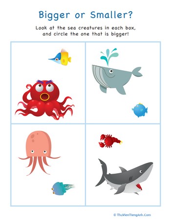 Bigger or Smaller? Sea Creatures