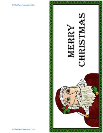 Blank Santa Christmas Card