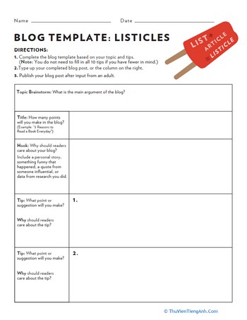 Blog Template: Listicles