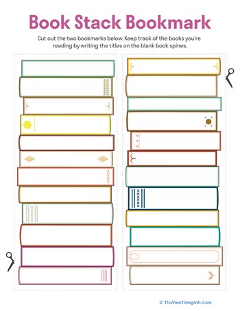 Book Stack Bookmark