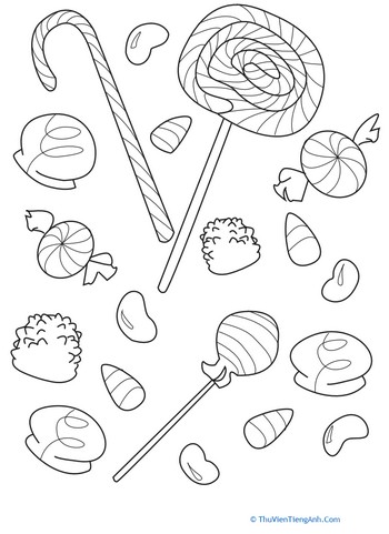 Candy Coloring Page