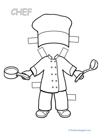 Chef Paper Doll