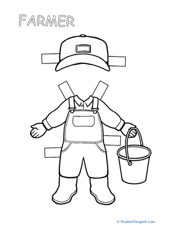 Farmer Paper Doll