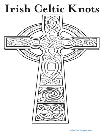 Celtic Cross Coloring Page