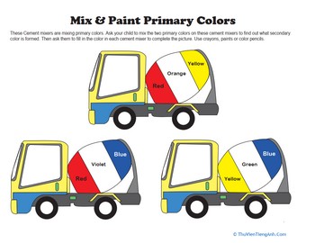 Cement Color Mixer: Primary Colors