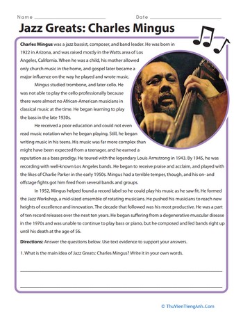 Jazz Greats: Charles Mingus