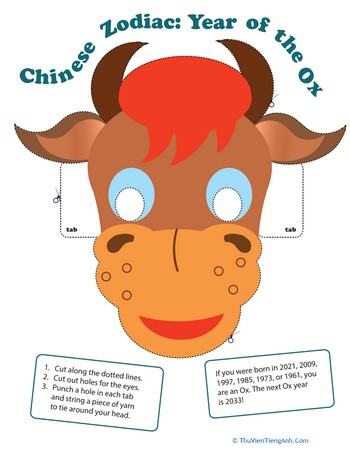 Make a Chinese Zodiac Mask: Year of the Ox