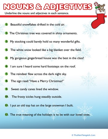 Christmas Nouns and Adjectives #2