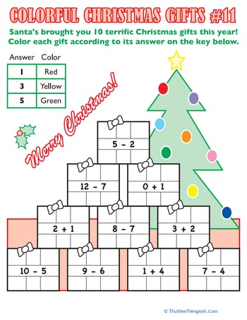 Colorful Christmas Math #11