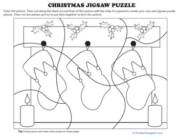 Color a Christmas Puzzle