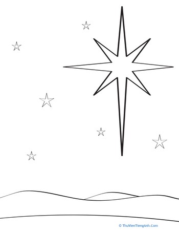 Christmas Star Coloring Page