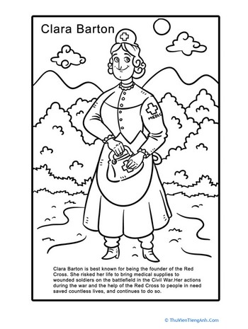 Clara Barton Coloring Page