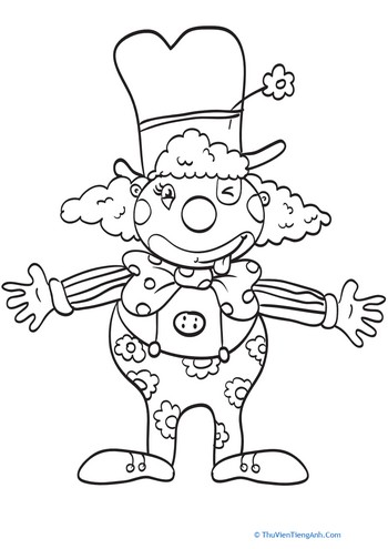 Toy Clown Coloring Page