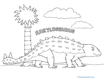 Color the Ankylosaurus