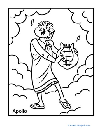 Greek God Apollo Coloring Page