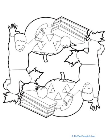 Autumn Coloring Page: Objects