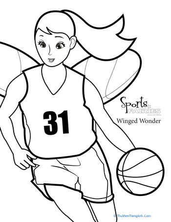 Color the Sports Fairy: Basketball