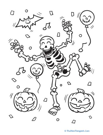 Skeleton Coloring Page