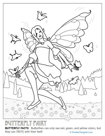 Butterfly Fairy Coloring Page!