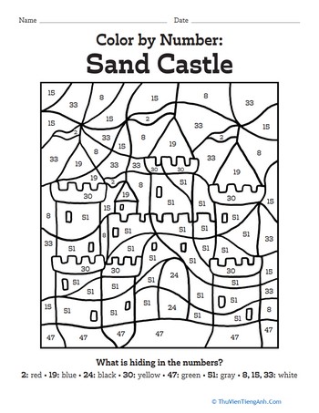 Color By Number: Sand Castle