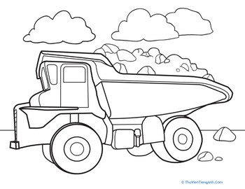 Color a Car: Dump Truck