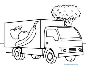 Color the Car: Fruit Truck