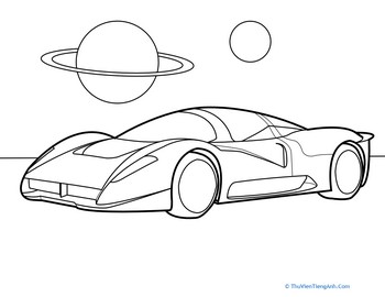 Color the Car: Space Car