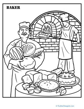 Baking Coloring Page