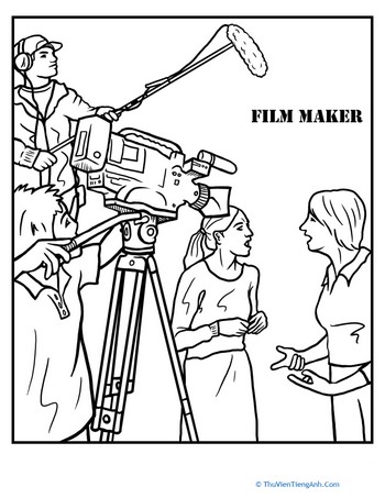 Filmmaker Coloring Page
