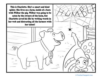 Charlotte’s Web Coloring Page