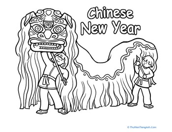Chinese New Year Dragon Coloring Page