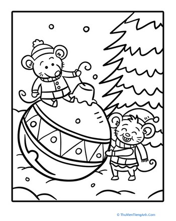 Color the Christmas Mice