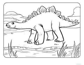Color the Dinosaur: Stegosaurus