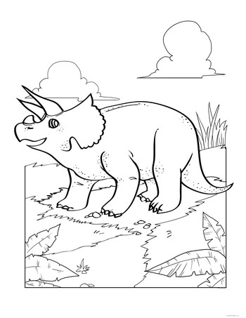 Color the Dinosaur: Triceratops