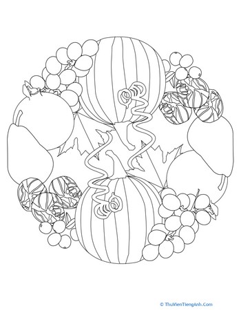 Fall Produce Coloring