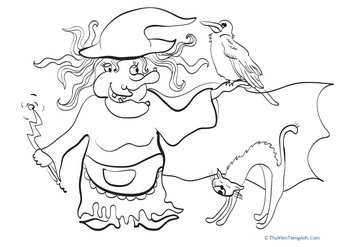 Color the Friendly Witch