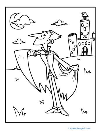 Dracula Coloring Page