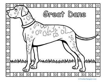 Great Dane Coloring Page