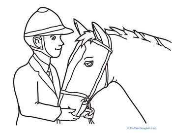 Color the Jockey and the Horse