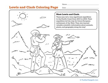 Lewis and Clark Coloring Page