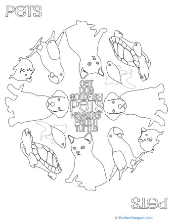 Pets Coloring Page