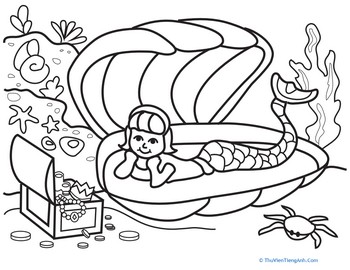 Color the Marvelous Mermaid: #3